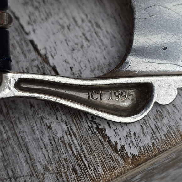 BLUE Woven Faux Leather Vintage Belt - Picture 3 of 12